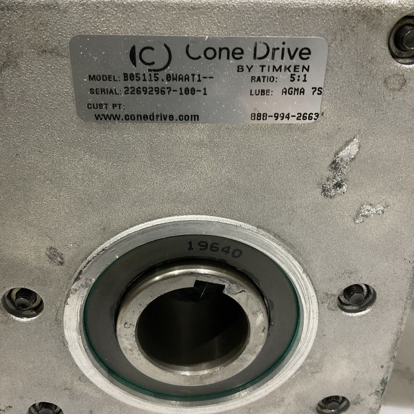 TIMKEN CONE DRIVE B05115.0WAAT1 WARM SPEED REDUCER U4M