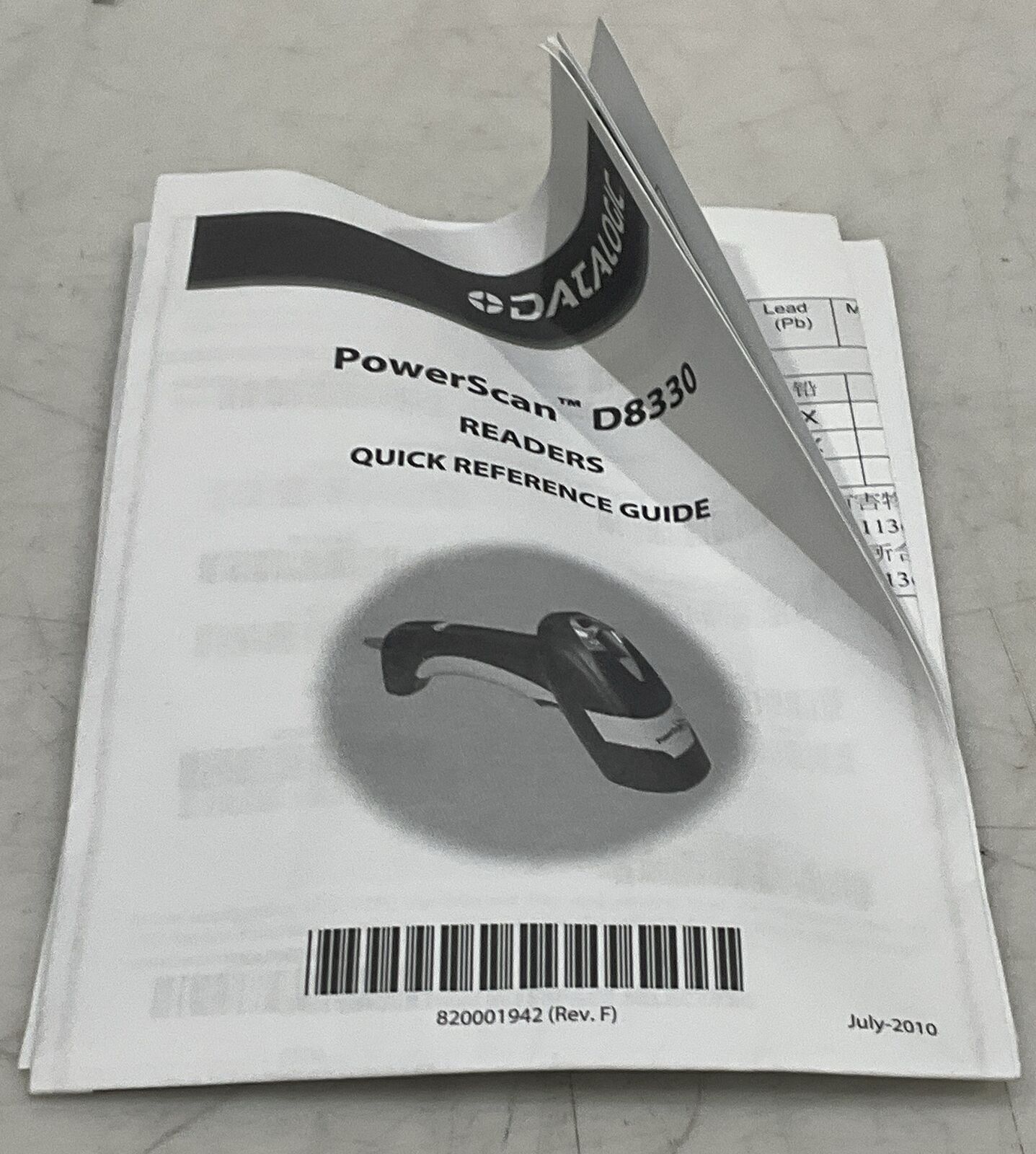 DATALOGIC D8330 POWERSCAN READER HANDHELD CODE SCANNER U3S