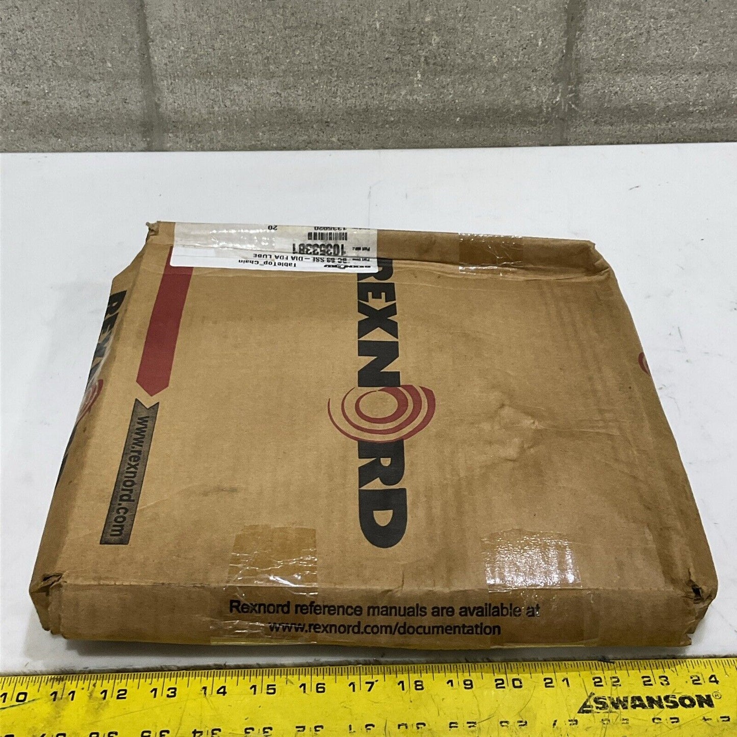 REXNORD 10353381 TABLE TOP CHAIN BC 63 SSL-DIA FDA LUBE 10 FT U4M