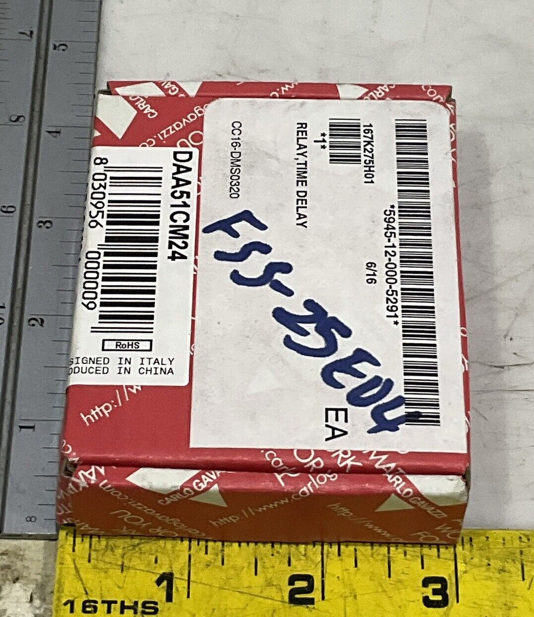 CARLO GALAZZI DAA51CM24 DELAY ON OPERATE TIMER 24-240 VDC 1.5 W 50-60 HZ U3S