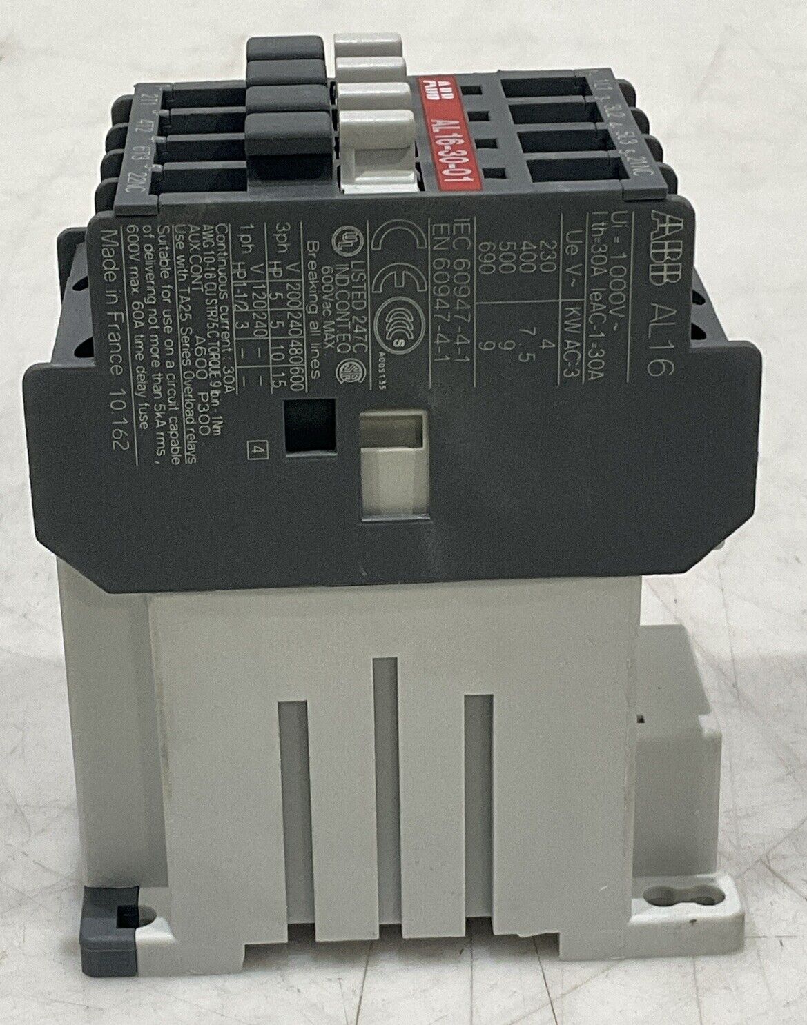 ABB AL16-30-01 RELAY MASTER CONTROL U3S