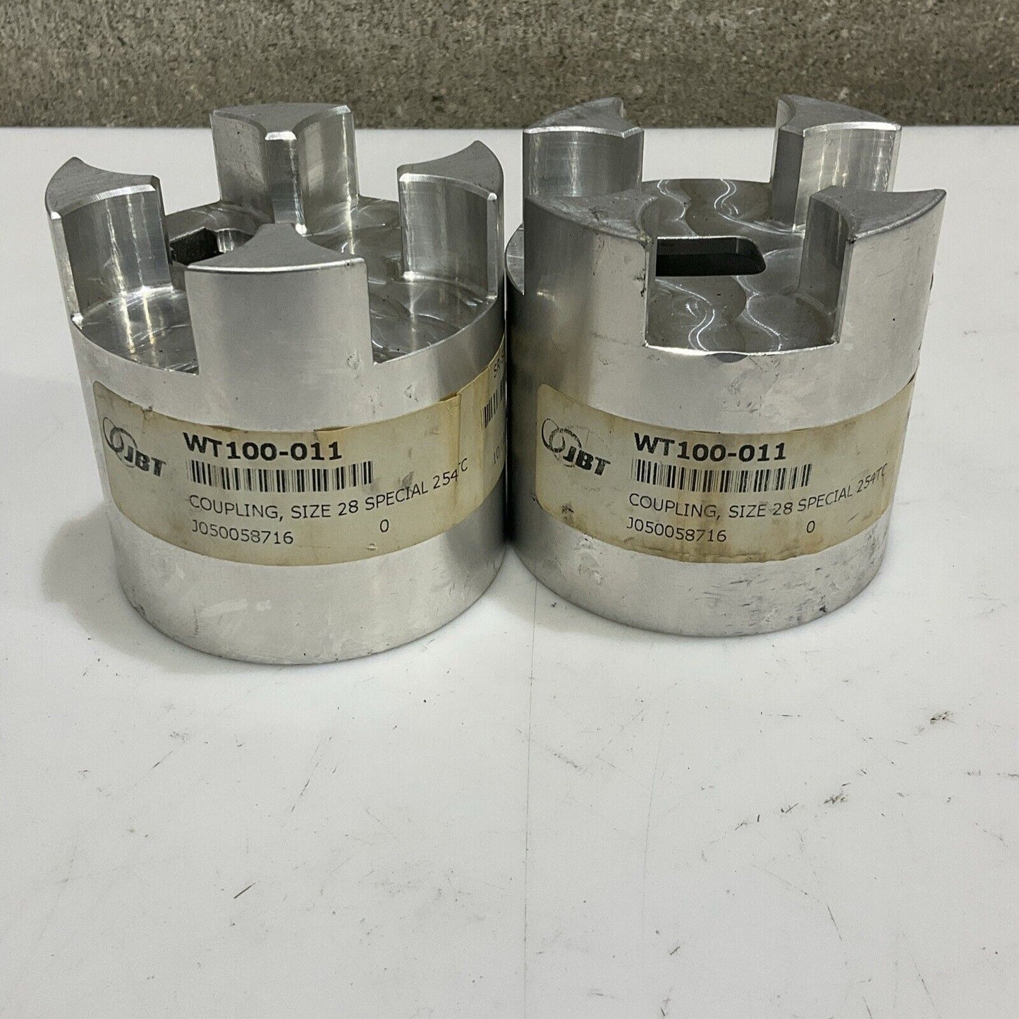 JBT WT100-011 J050058716 SR-S01 COUPLING SIZE 28 SPECIAL 254TC LOT OF 2 U4M