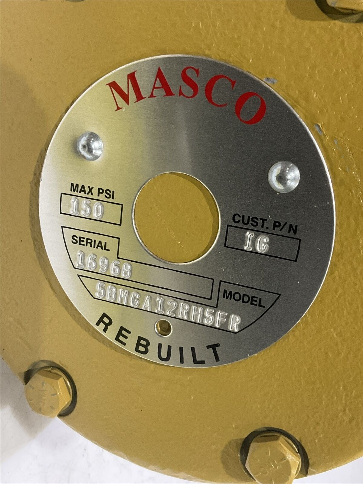 INGERSOLL RAND MASCO 5BMGA12RH5FR PNEUMATIC STARTER 150 PSIG U4M