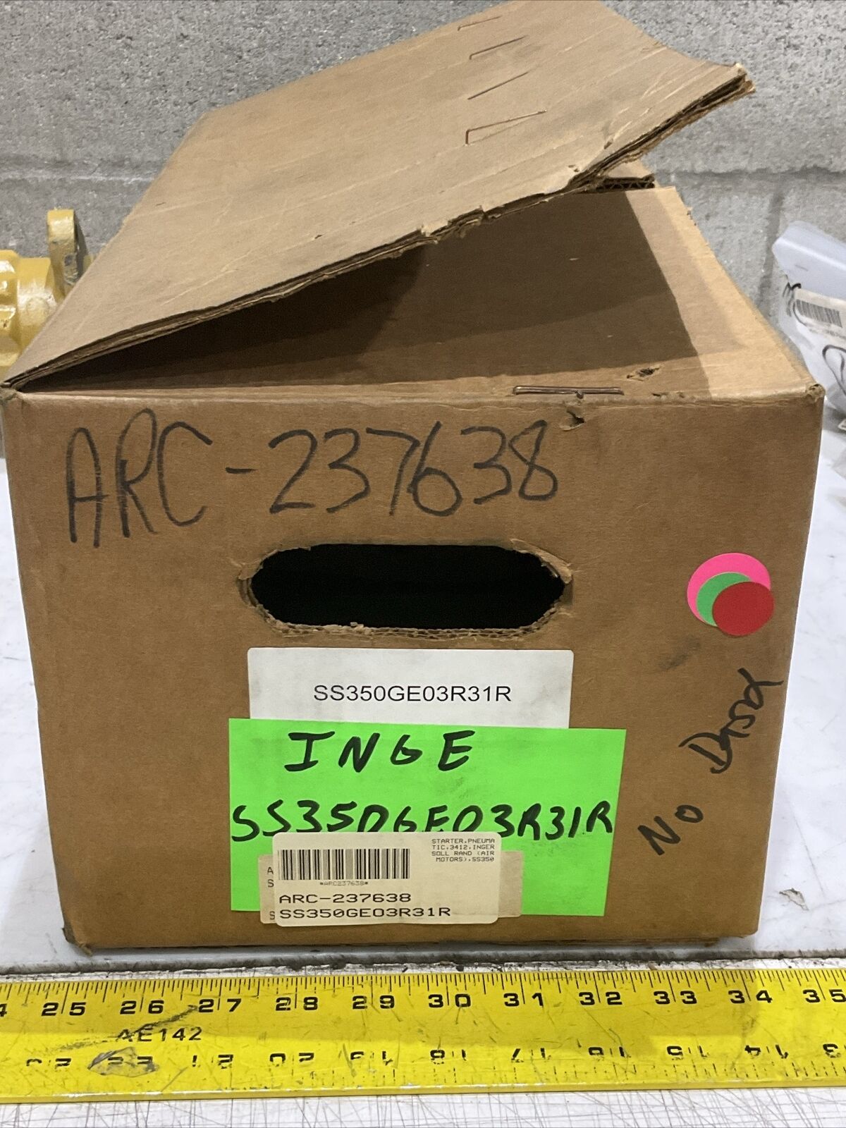 INGERSOLL RAND SS350GE03R31R 3412 PNEUMATIC STARTER U4M