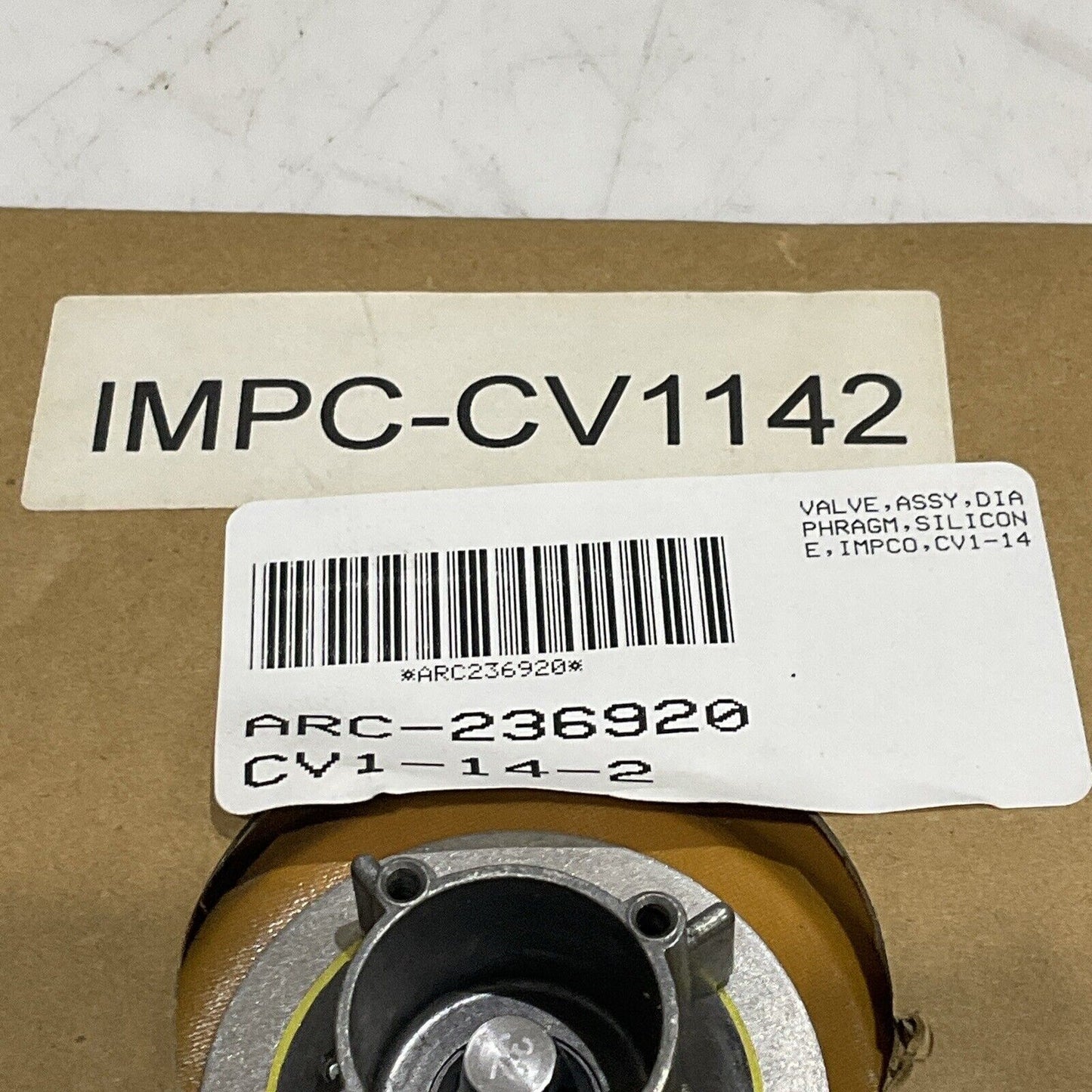 IMPCO CV1-14-2 1627A0007 209439 SILICONE DIAPHRAGM VALVE ASSEMBLY U4M