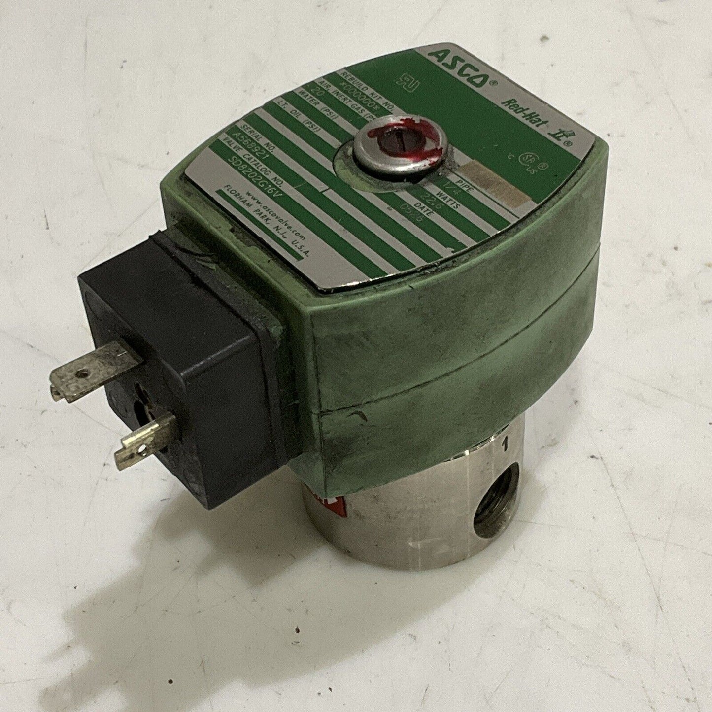 ASCO SD8202G16V SOLENOID VALVE 1/4 22.5 W
