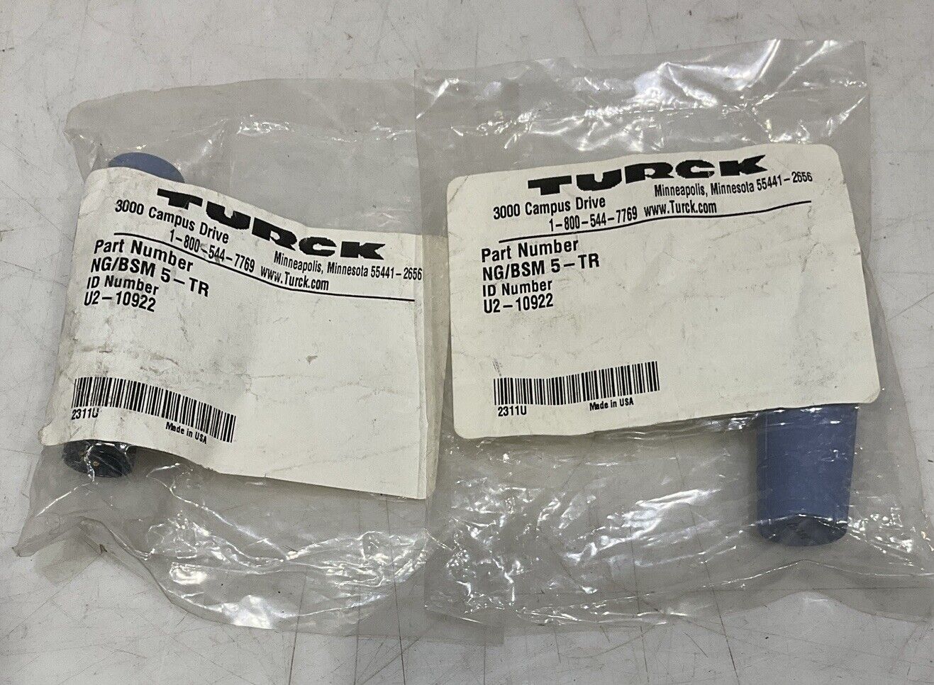 TURCK BSM 5-TR TERMINATING RESISTER MALE CONNECTOR LOT OF 2 U3S
