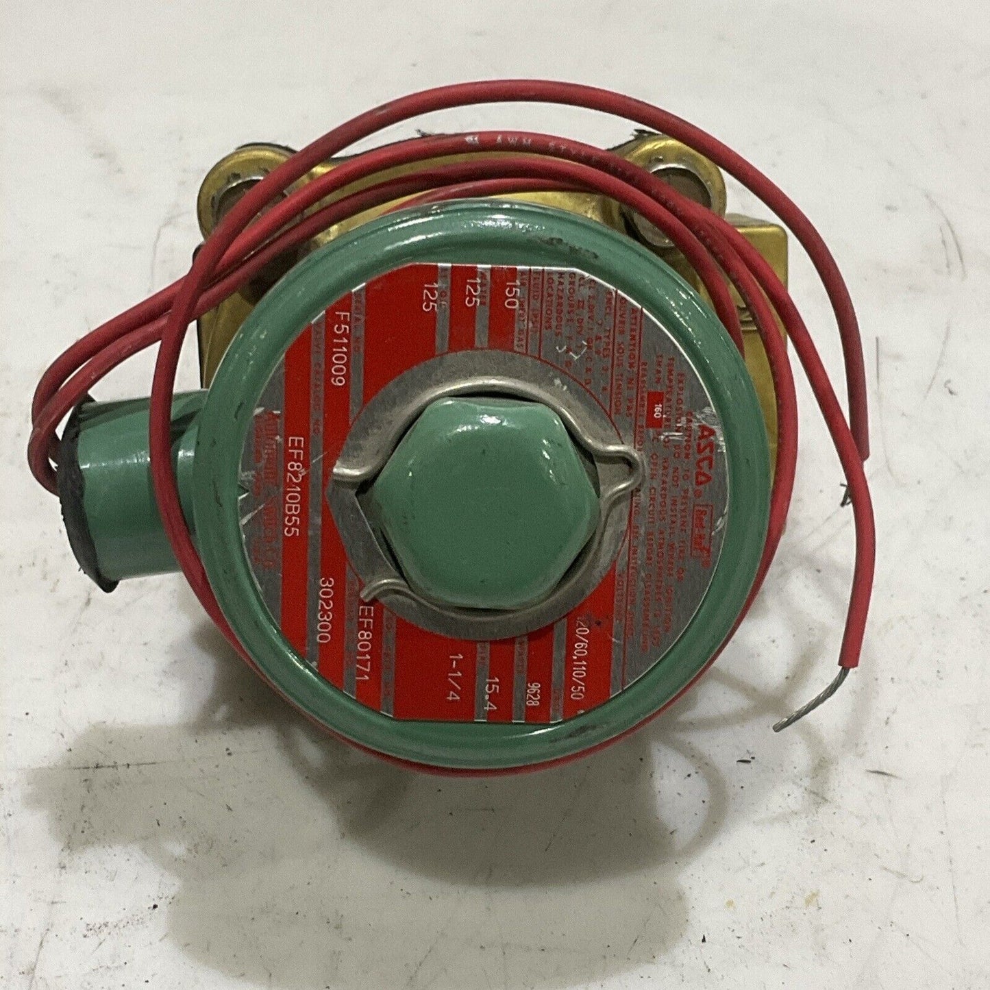 ASCO EF80171 F511009 EF8210B55 SOLENOID VALVE 150/125 PSI 15.4 W 1-1/4 PIPE 120V
