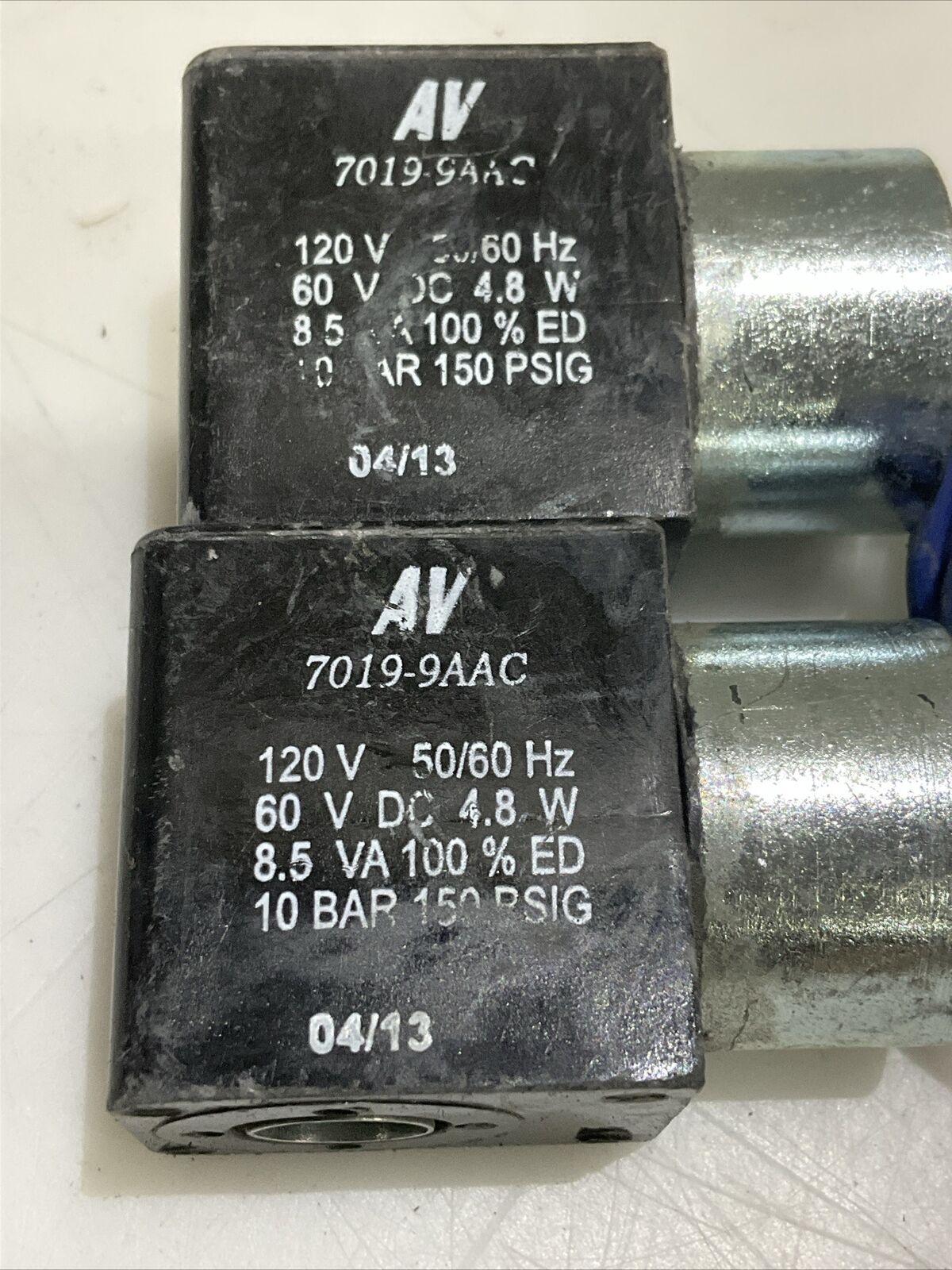 AV 7019-9AAC SOLENOID COIL 120V 50/60 HZ 60V 150 PSIG LOT OF 2