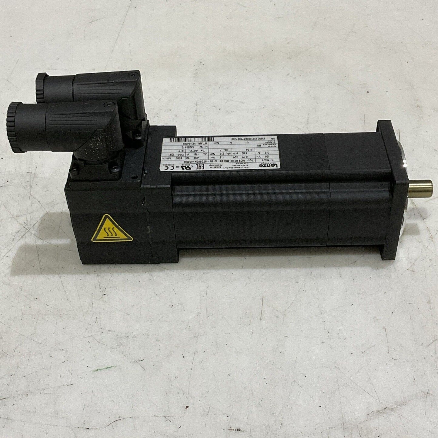 LENZE MCS 06160LRS0B0-A11N-ST5S00N-R0SU SERVO MOTOR 150/170V 1.00 HP 400HZ U3S