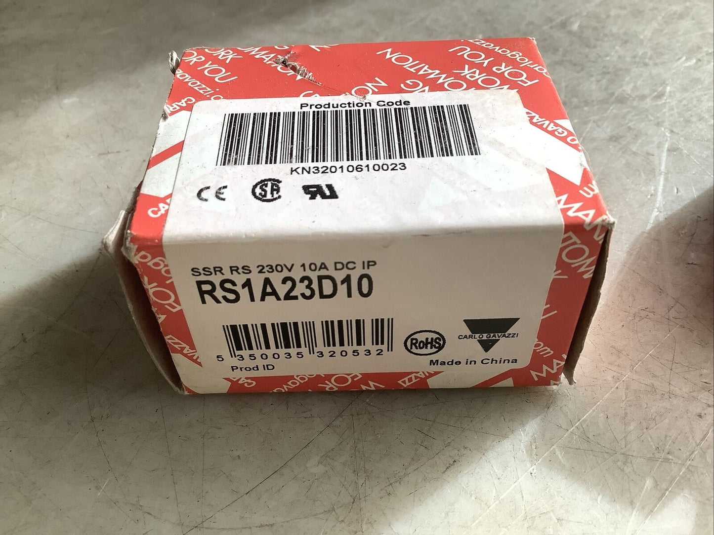 CARLO GAVAZZI RS1A23D10 SOLID STATE RELAY 230VAC 10A 3-32VDC RM6