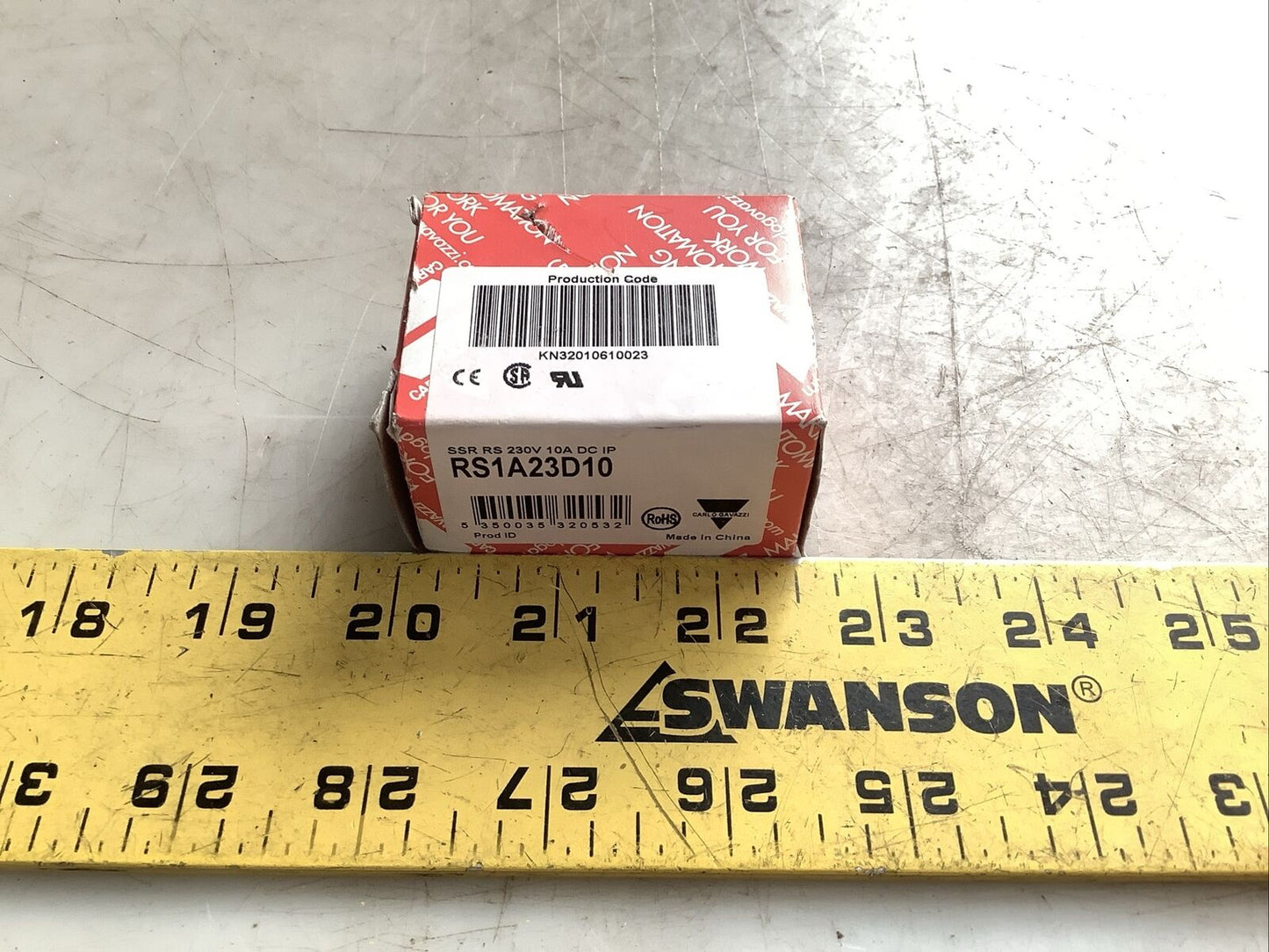 CARLO GAVAZZI RS1A23D10 SOLID STATE RELAY 230VAC 10A 3-32VDC RM6