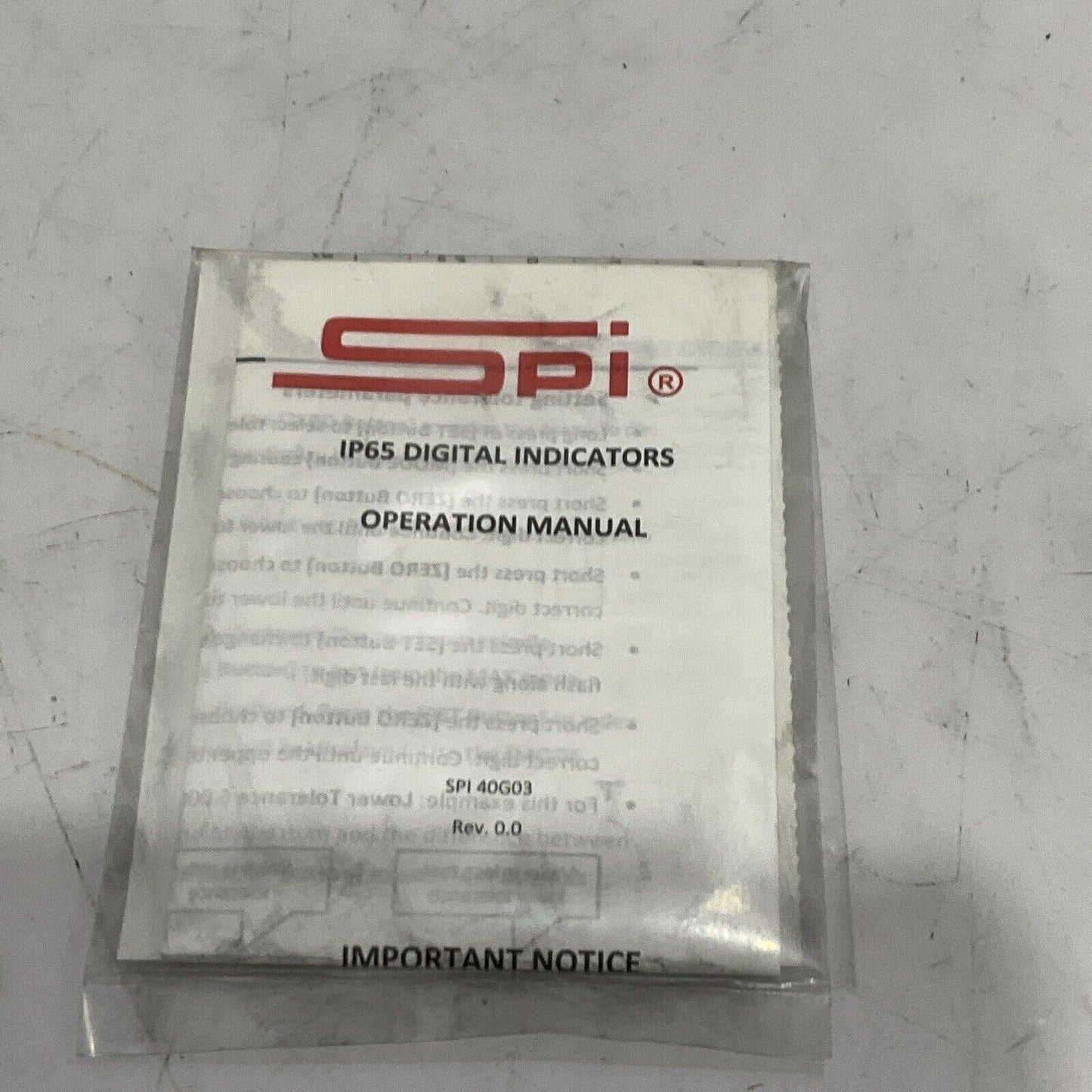 SPI DG 006 IP65 DIGITAL INDICATOR S8M