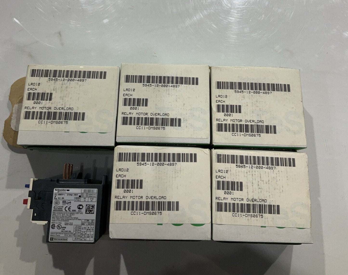 SCHEIDER LRD12 5945-12-000-4897 RELAY MOTOR OVERLOAD 690V LOT OF 5 U3S