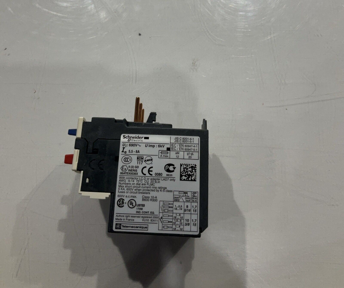 SCHEIDER LRD12 5945-12-000-4897 RELAY MOTOR OVERLOAD 690V LOT OF 5 U3S
