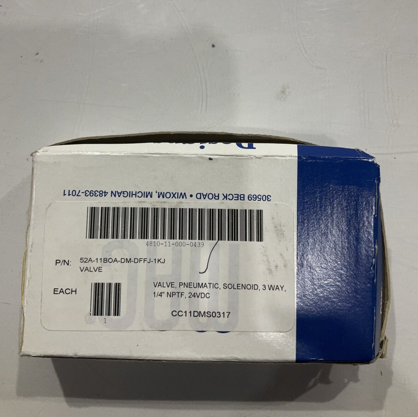 MAC 52A-11B0A-DM-DFFJ-1KJ VALVE PNEUMATIC SOLENOID 3 WAYS U3S