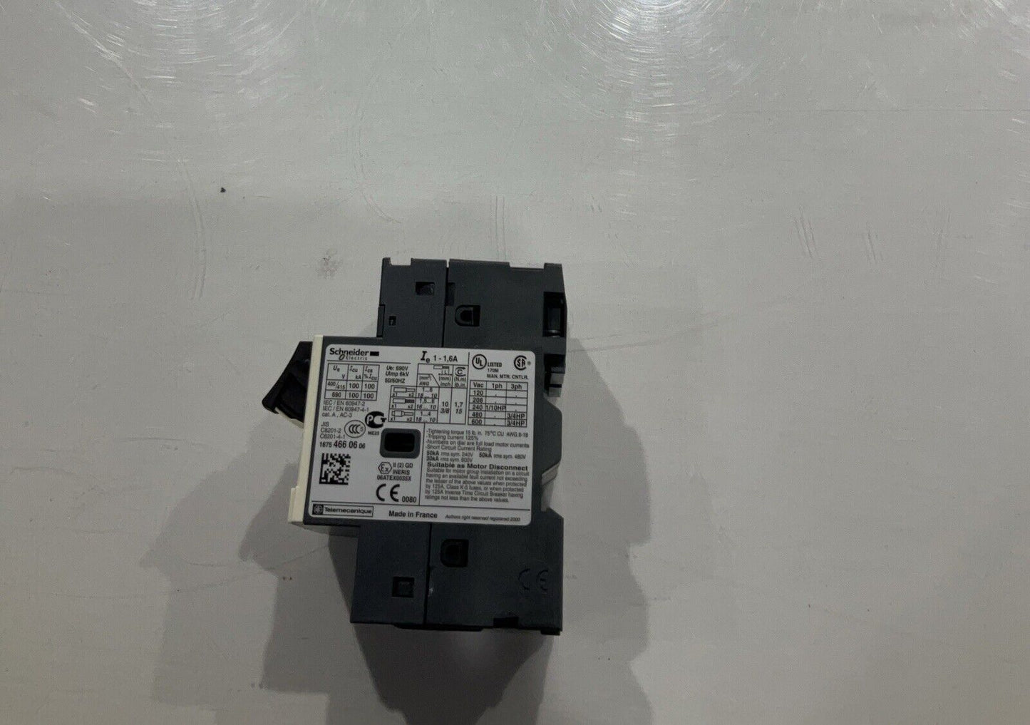 SCHNEIDER ELECTRIC GV2ME06 MANUAL STARTER 690V LOT OF 3 U3S
