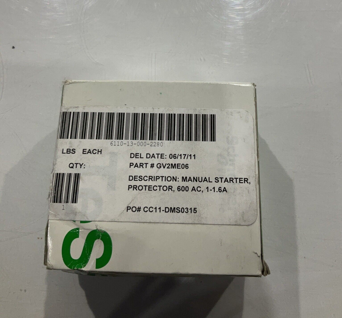 SCHNEIDER ELECTRIC GV2ME06 MANUAL STARTER 690V LOT OF 3 U3S