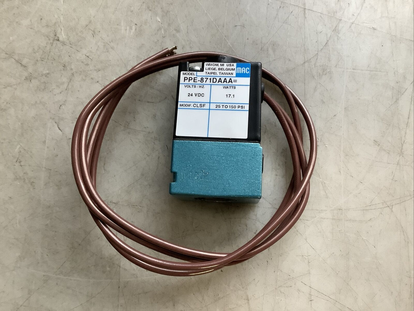 MAC PPE-871DA PPE-871DAAA SOLENOID VALVE U3S