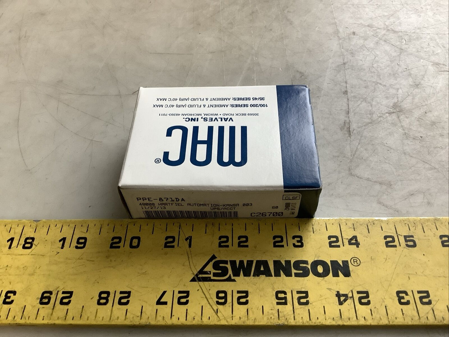 MAC PPE-871DA PPE-871DAAA SOLENOID VALVE U3S