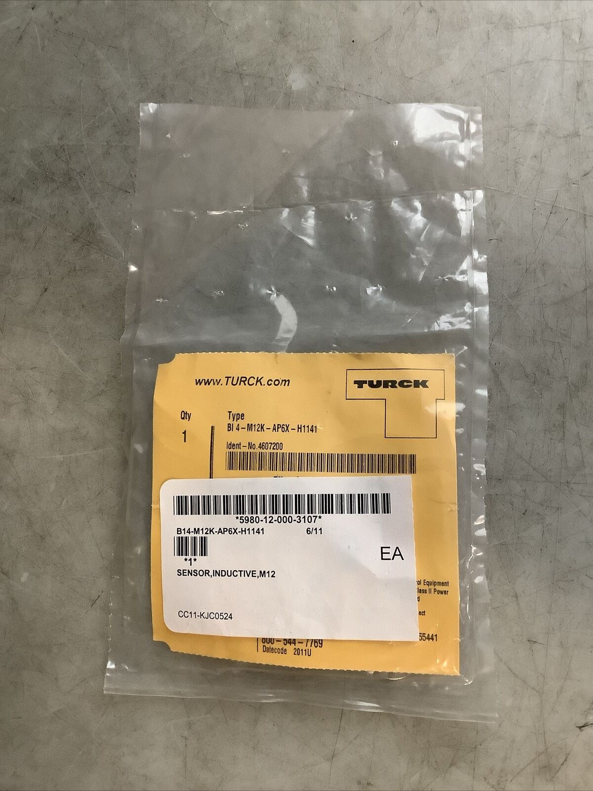 TURCK BI4-M12K-AP6X-H1141 4607200 INDUCTIVE PROXIMITY SENSOR U3S