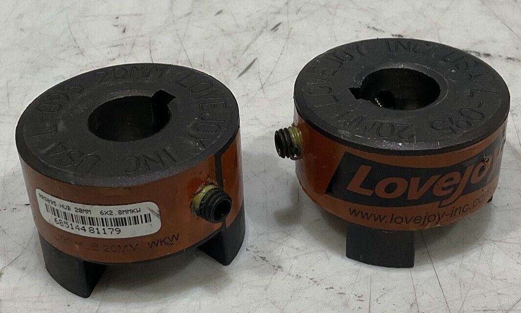 LOVEJOY L095 L-JAW INTERCHANGE COUPLING HALF MARTIN LOT OF 2 U3S