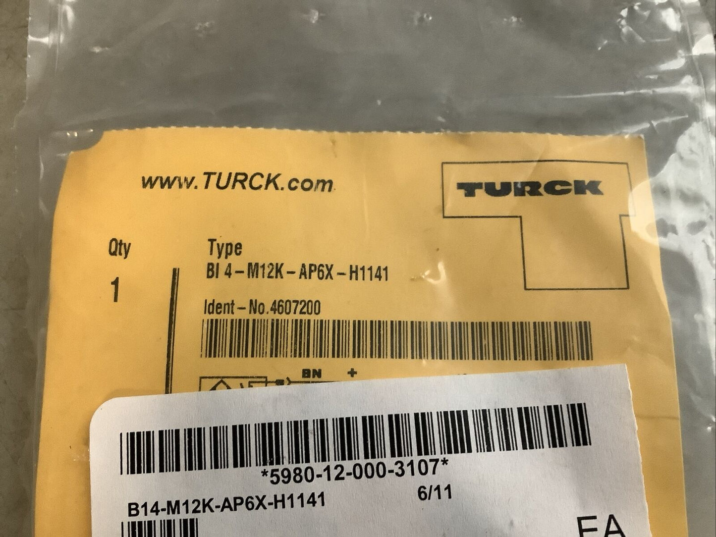 TURCK BI4-M12K-AP6X-H1141 4607200 INDUCTIVE PROXIMITY SENSOR U3S
