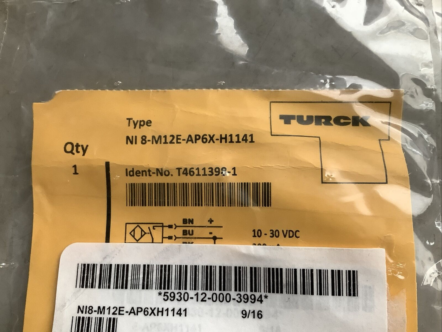 TURCK NI8-M12E-AP6X-H1141 T4611398-1 INDUCTIVE PROXIMITY SENSOR U3S