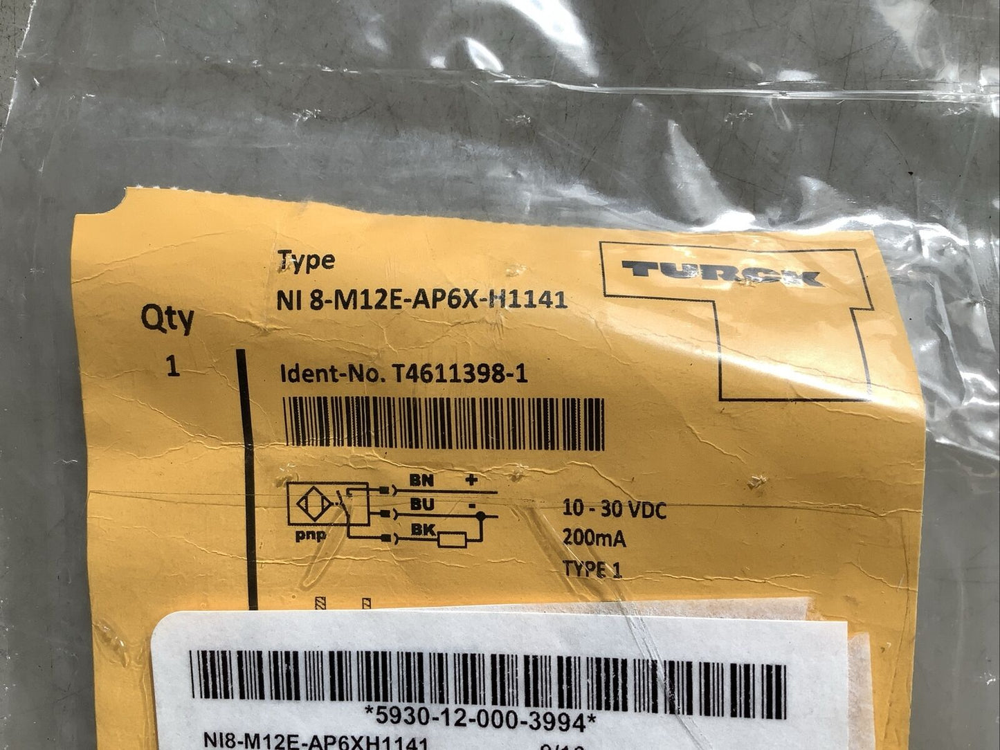 TURCK NI8-M12E-AP6X-H1141 T4611398-1 INDUCTIVE PROXIMITY SENSOR U3S