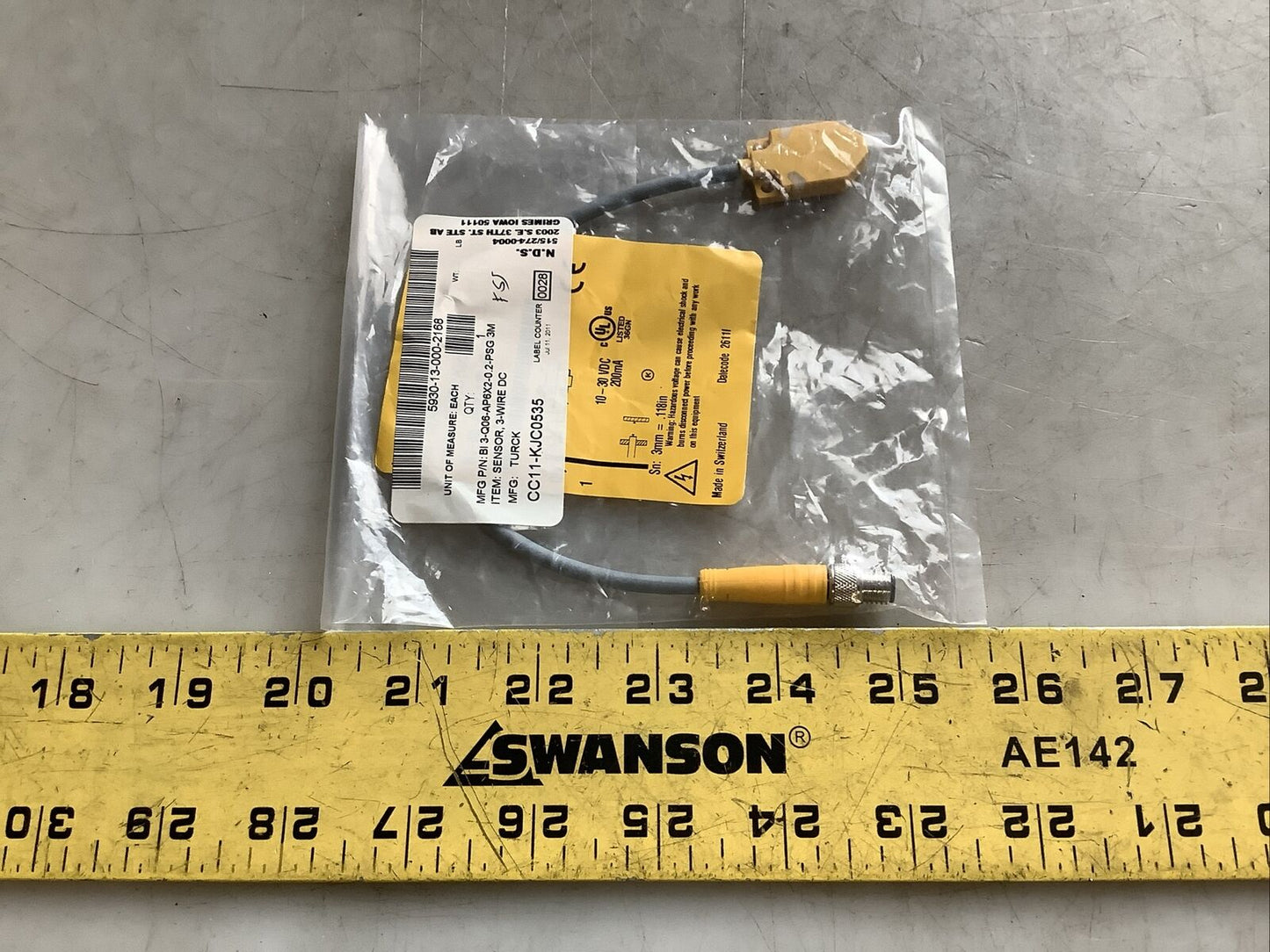 TURCK BI3-Q06-AP6X2-0.2-PSG3M S1620185 INDUCTIVE PROXIMITY SENSOR U3S
