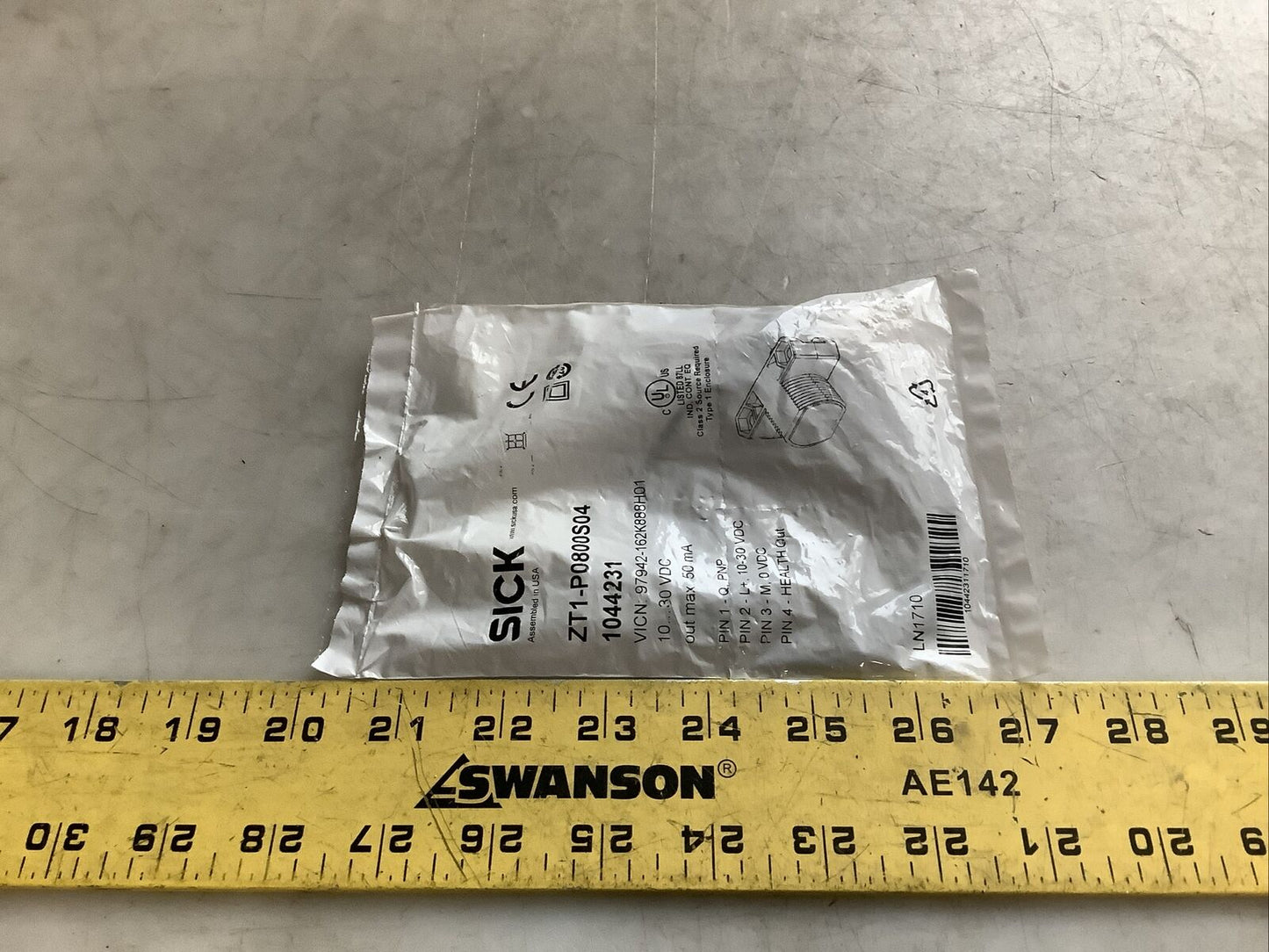 SICK ZT1-P0800S04 1044231 PHOTOELECTRIC INFRADED SENSOR U3S