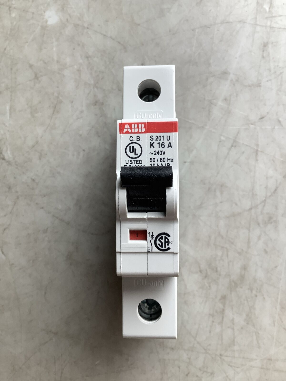 ABB S201U-K16 CIRCUIT BREAKER 16A U3S - LOT OF 2