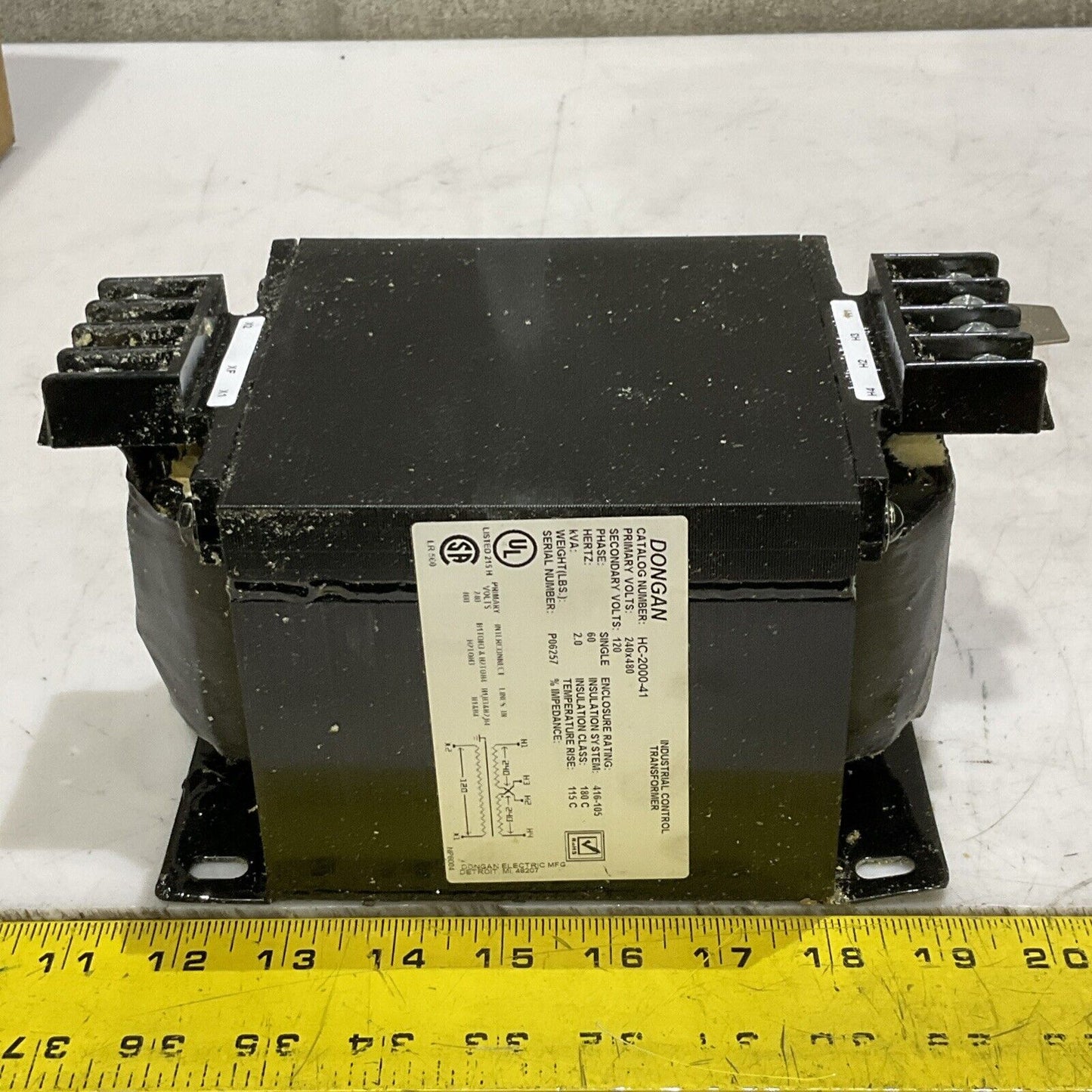 DONGAN TRANSFORMERS HC-2000-41 INDUSTRIAL CONTROL 240 X 480 120 V 60HZ U3S