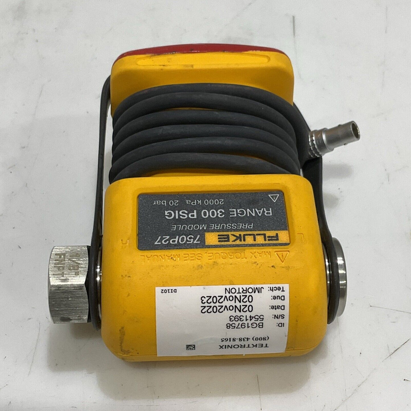 FLUKE 750P27 PRESSURE MODULE RANGE 300 PSIG 2000 KPA 20 BAR S8M