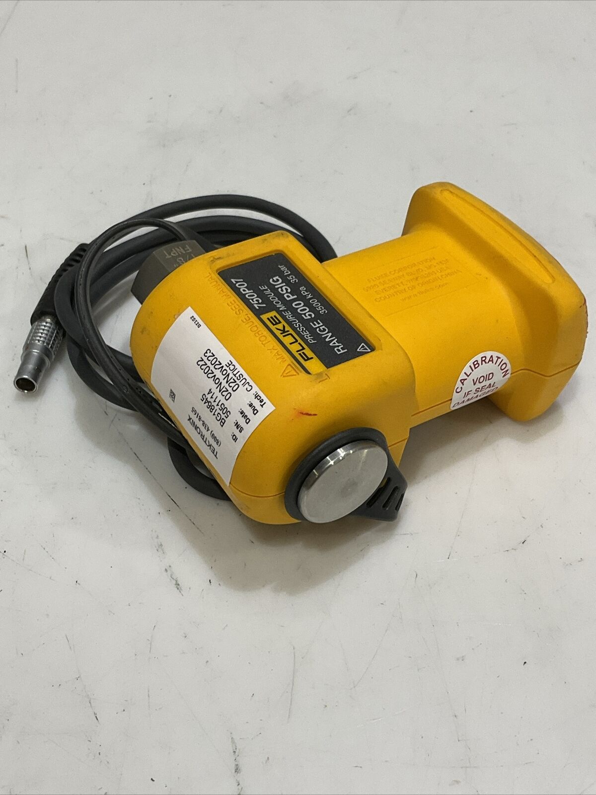 FLUKE 759P07 PRESSURE MODULE RANGE 500 PSIG 3500 KPA 35 BAR S8M