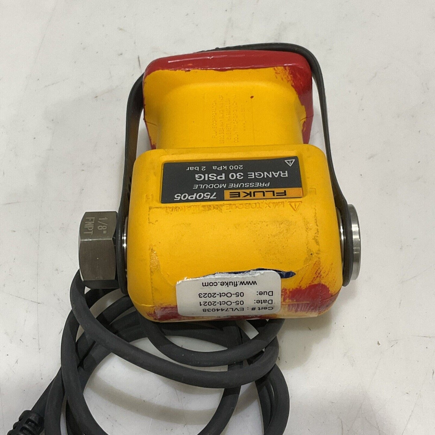 FLUKE 750P05 PRESSURE MODULE RANGE 30 PSIG 200 KPA 2 BAR S8M