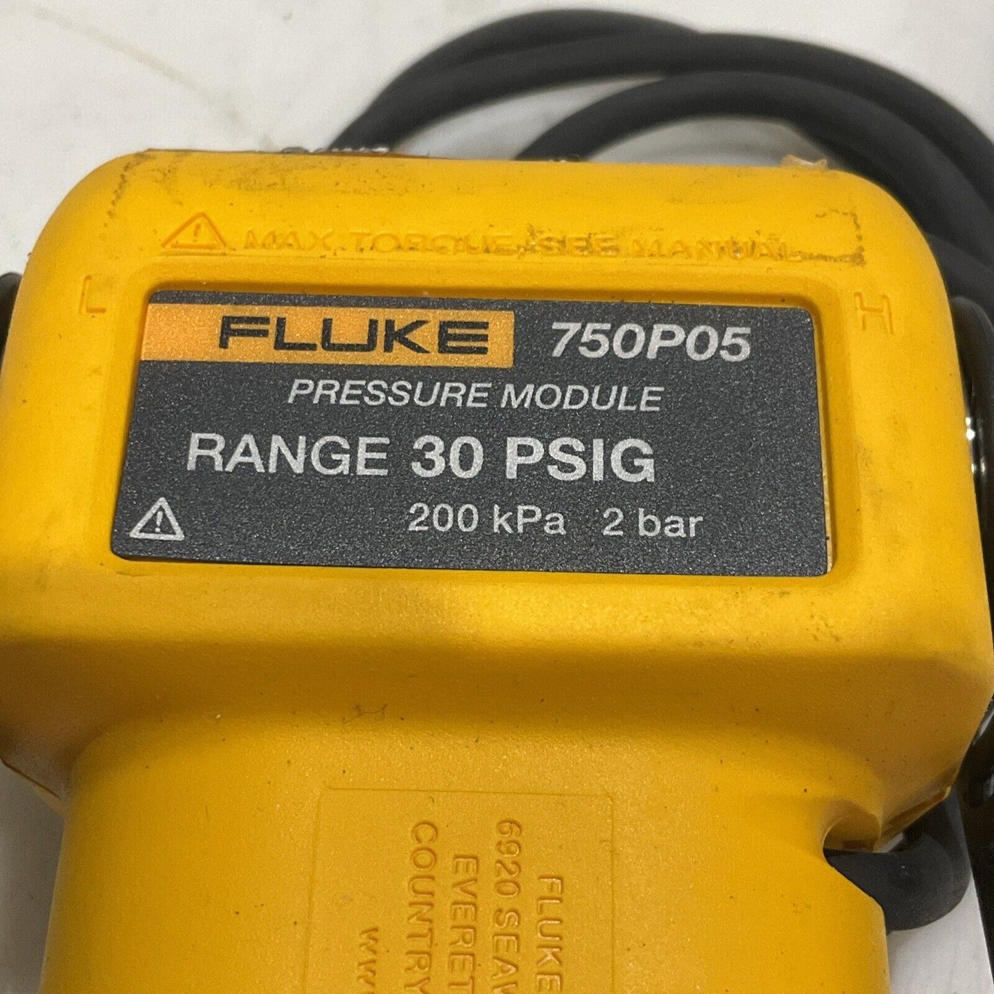 FLUKE 750P05 PRESSURE MODULE RANGE 30 PSIG 200 KPA 2 BAR S8M