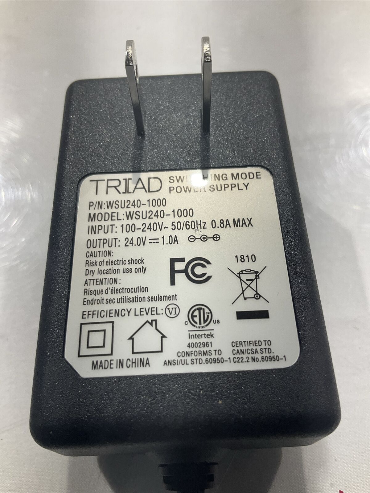 TRIAD WSU240-1000 SWITCHING MODE POWER SUPPY 100-240V U3S