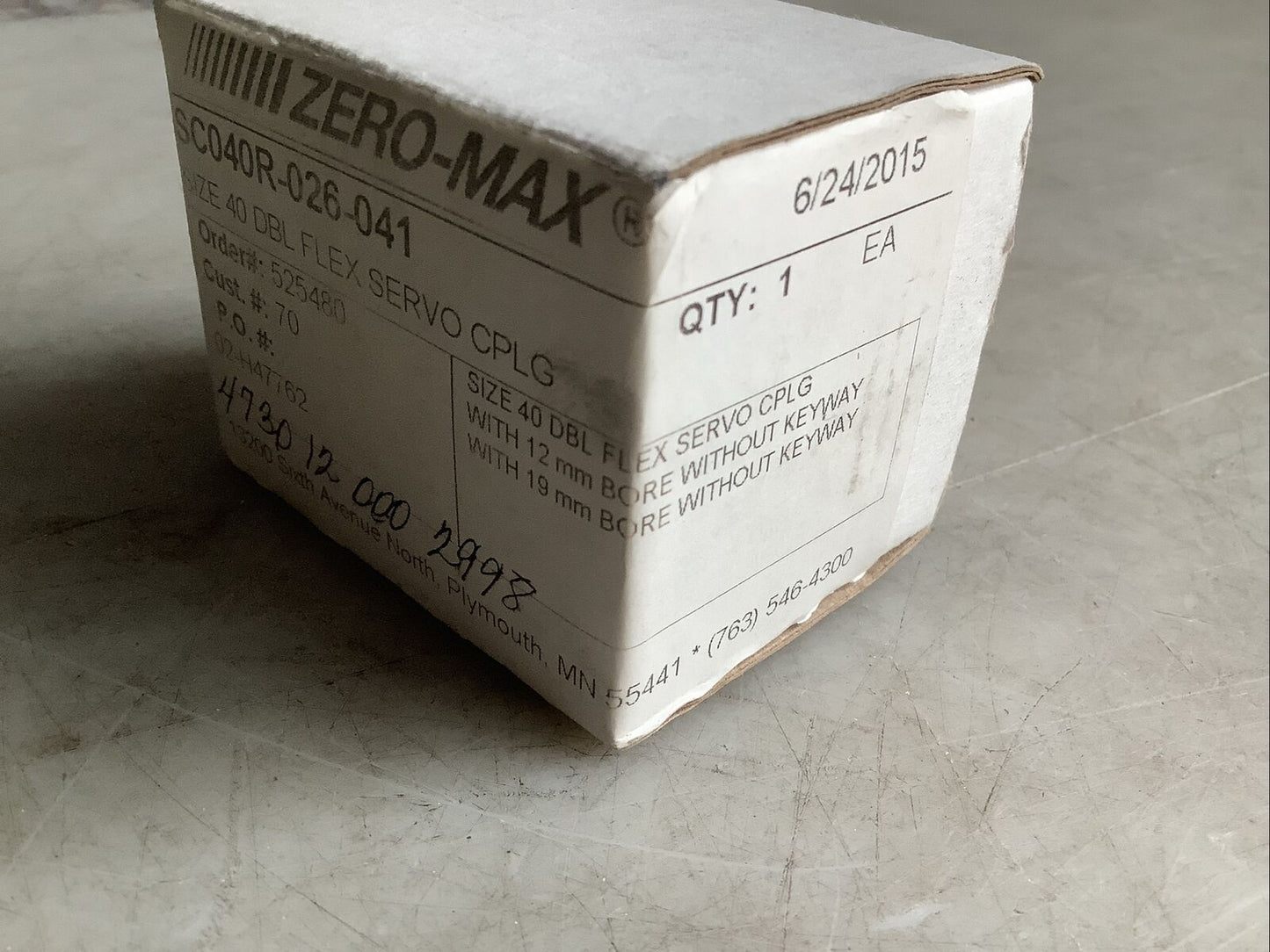 ZERO-MAX SC040R-026-041 SERVOCLASS COUPLING U3S