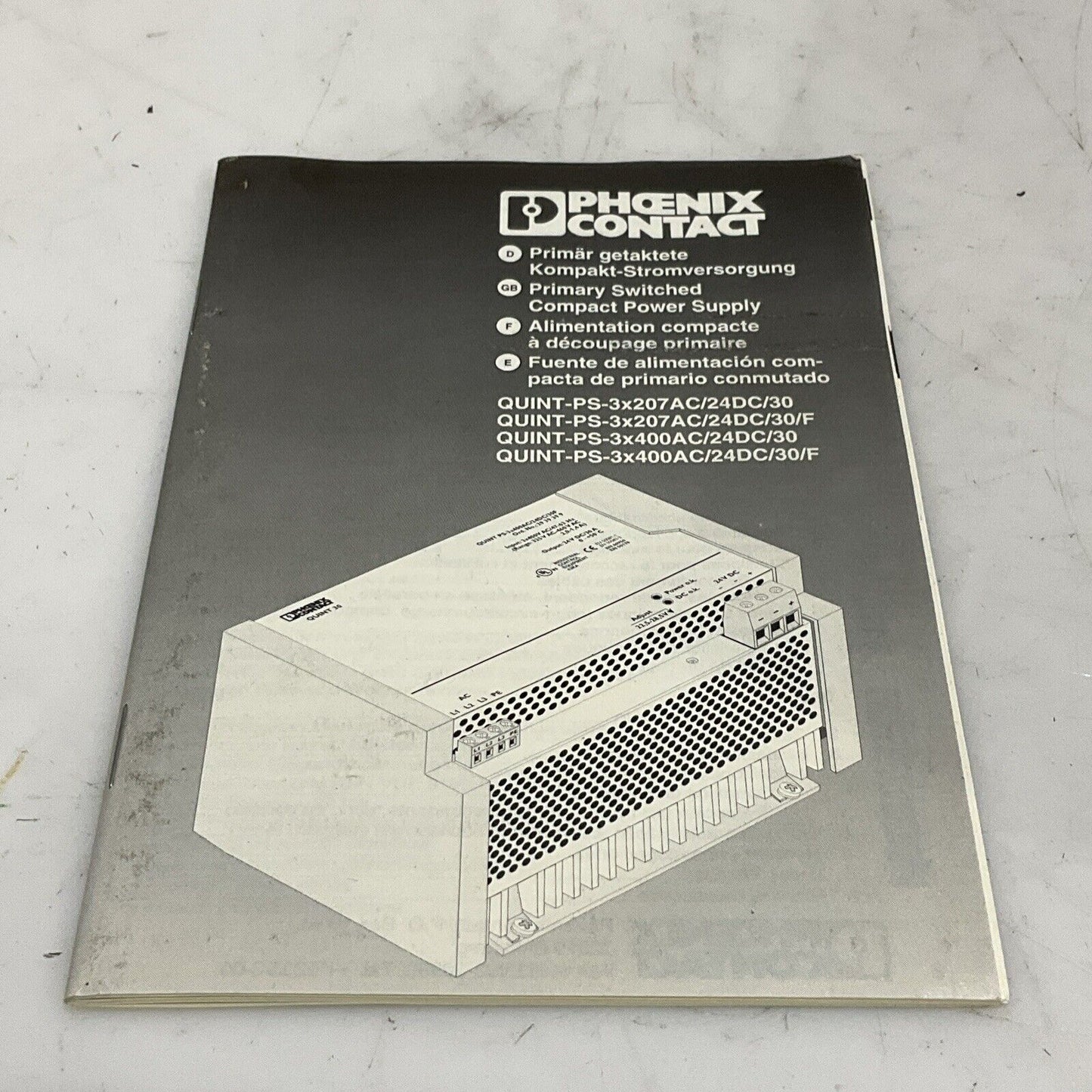 PHOENIX CONTACT QUINT 30 PS-3 X 207 AC /24DC/30/F POWER SUPPLY U3S