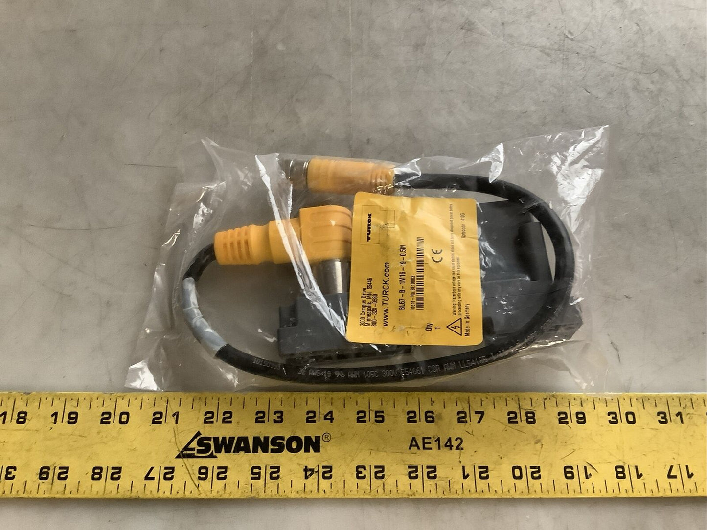 TURCK BL67-B-1M16-19-0.5M BASE MODULE CABLE ASSEMBLY U3S