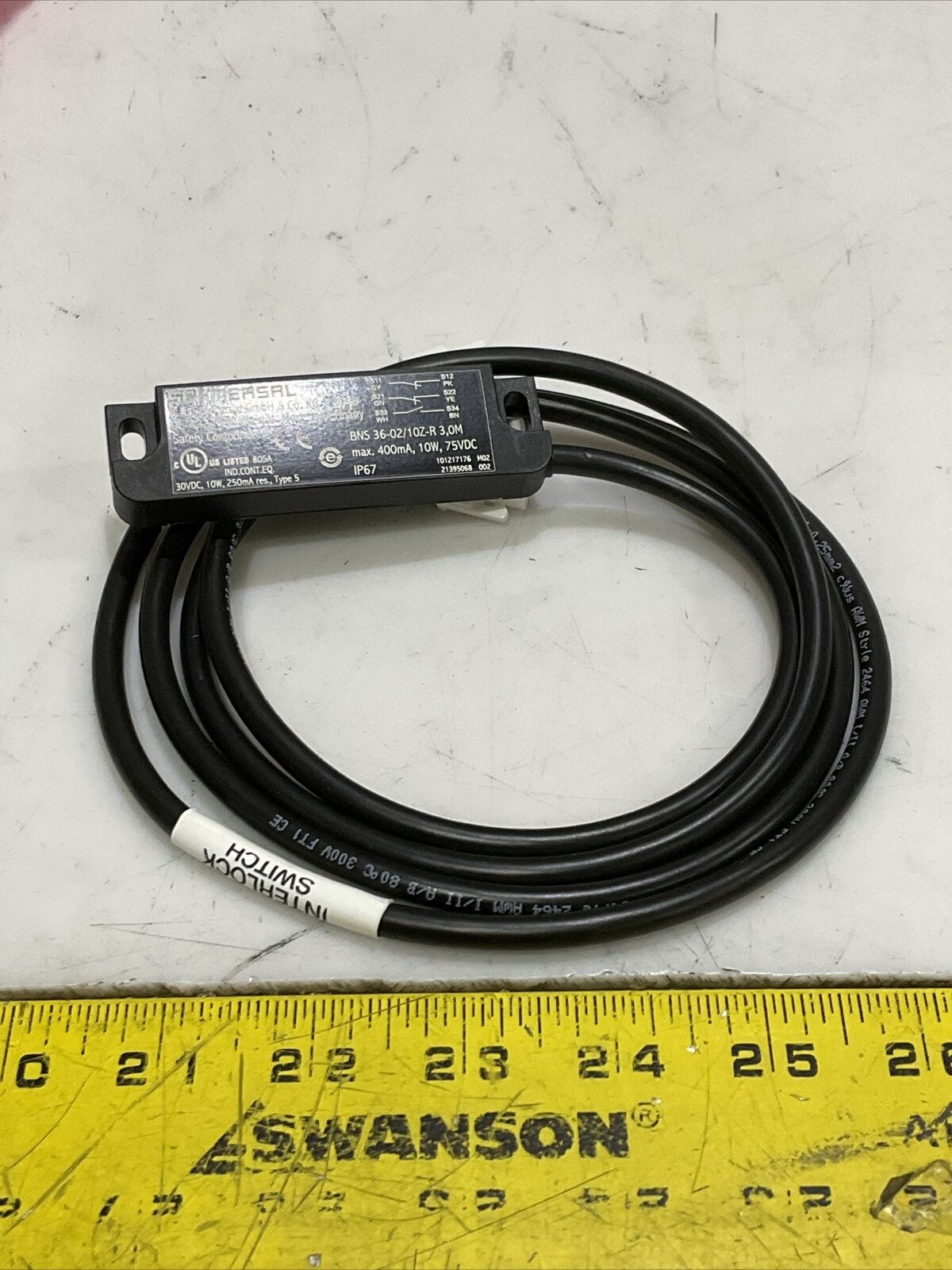 SCHMERSAL BNS 36-02/10Z-R 3,0M SAFETY SENSOR CABLE U3S
