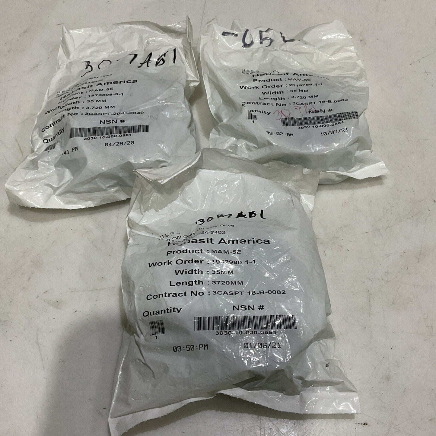 HABASIT AMERICA MAM-5E DRIVE BELT 35MM 3,720 MM LOT OF 3 U3S