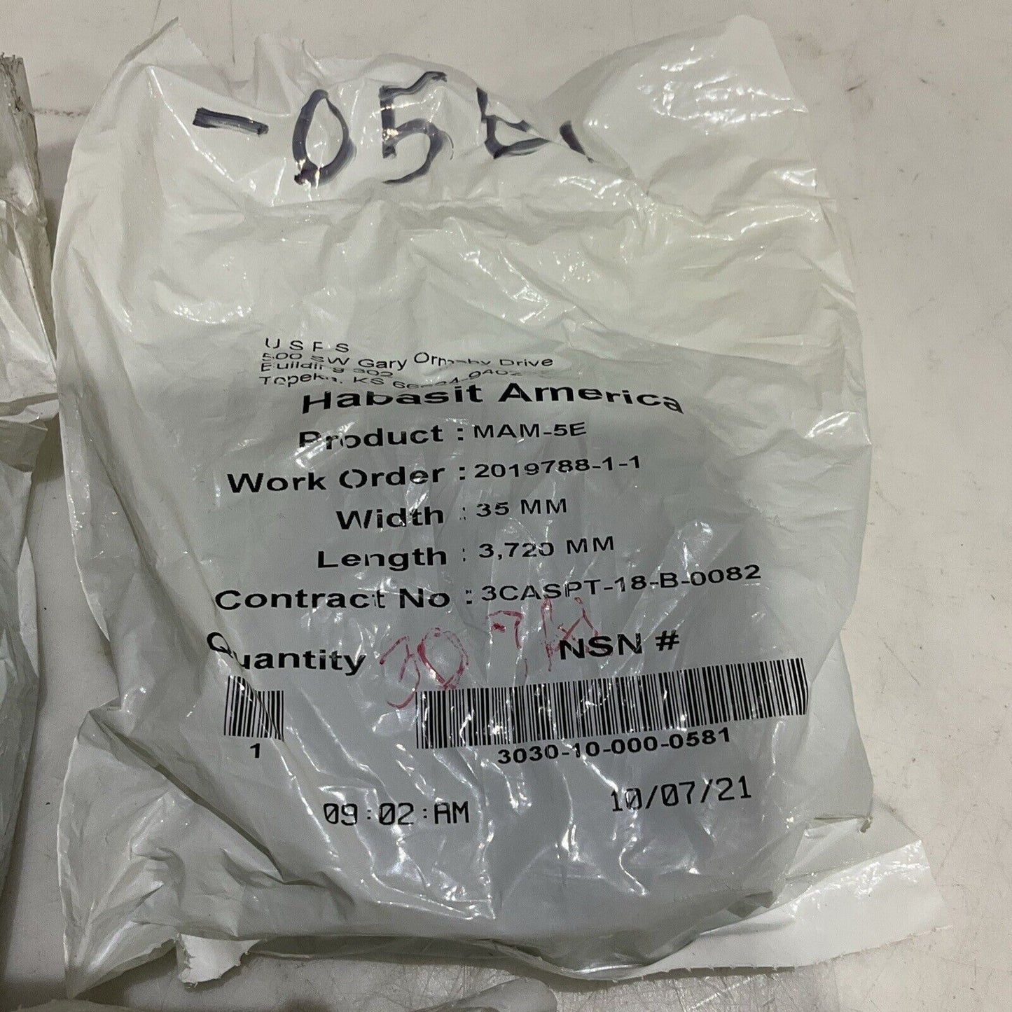 HABASIT AMERICA MAM-5E DRIVE BELT 35MM 3,720 MM LOT OF 3 U3S