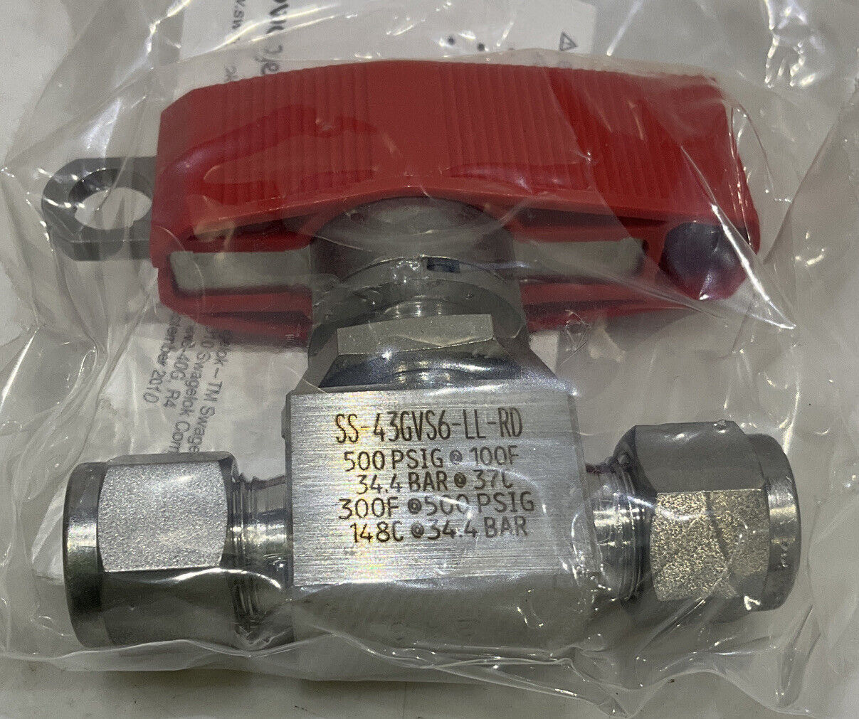SWAGELOK SS-43GVS6-LL-RD BALL VALVE 373