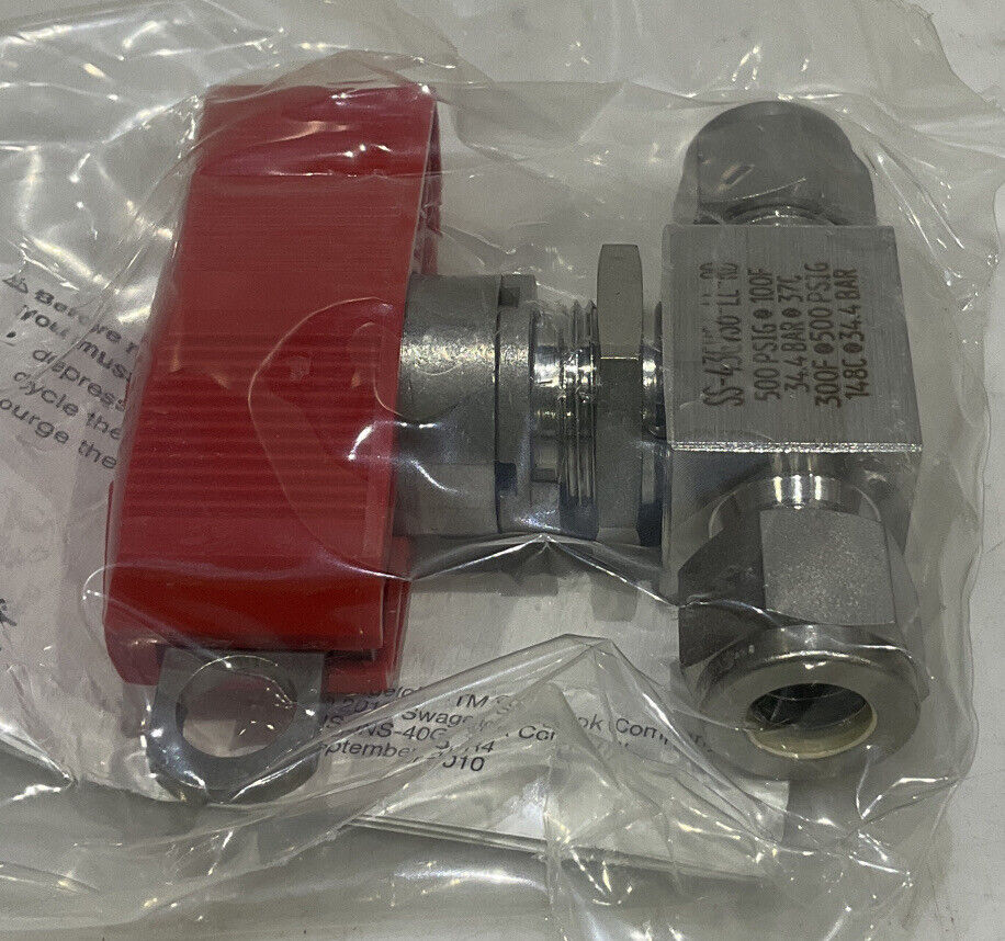 SWAGELOK SS-43GVS6-LL-RD BALL VALVE 373