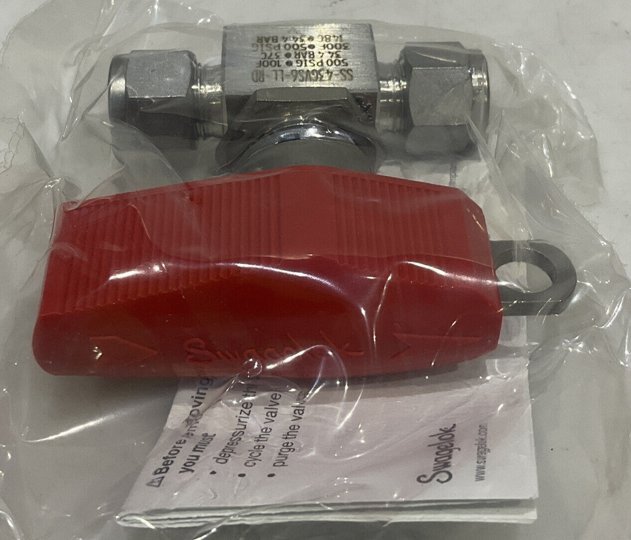 SWAGELOK SS-43GVS6-LL-RD BALL VALVE 373