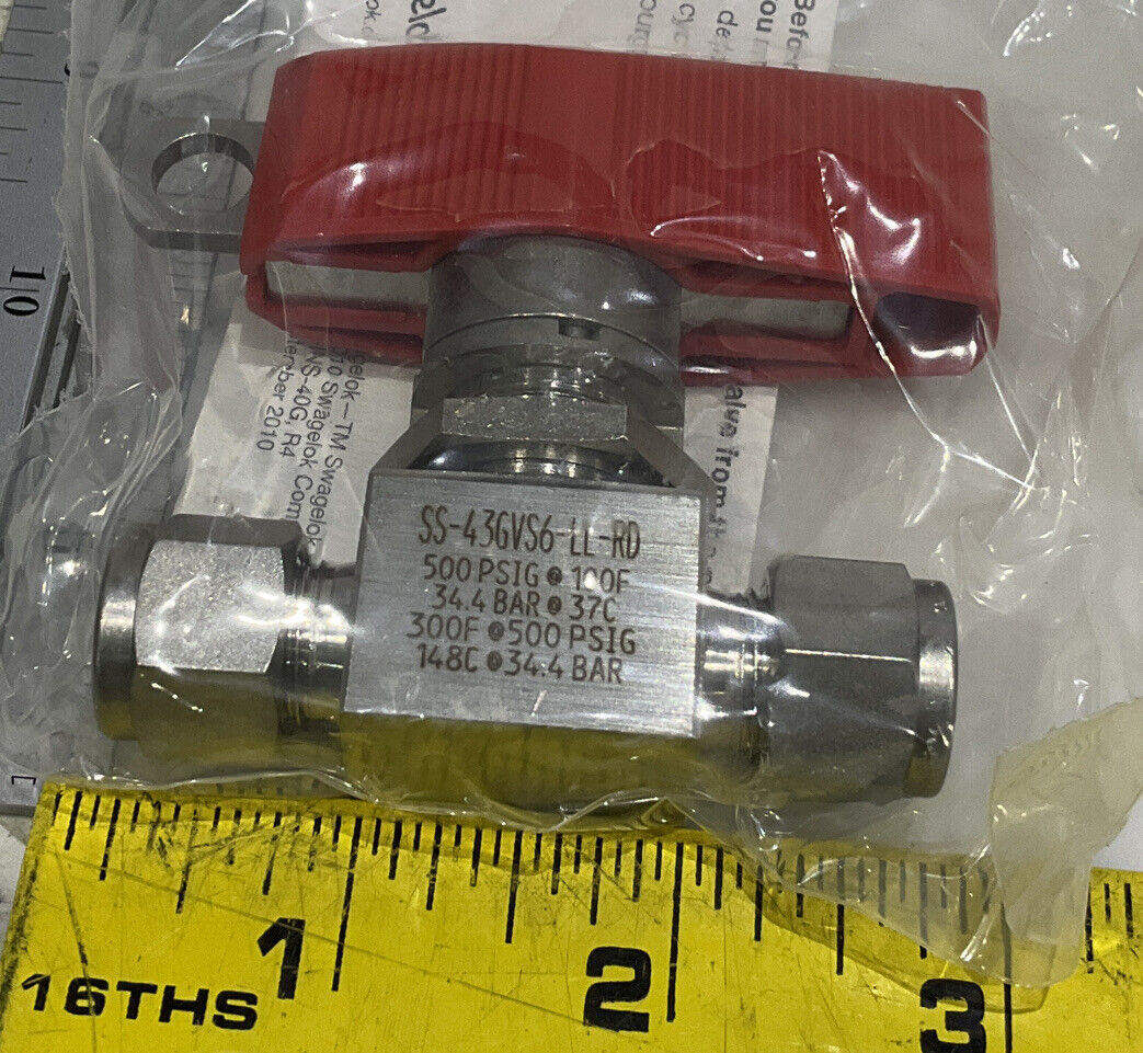 SWAGELOK SS-43GVS6-LL-RD BALL VALVE 373