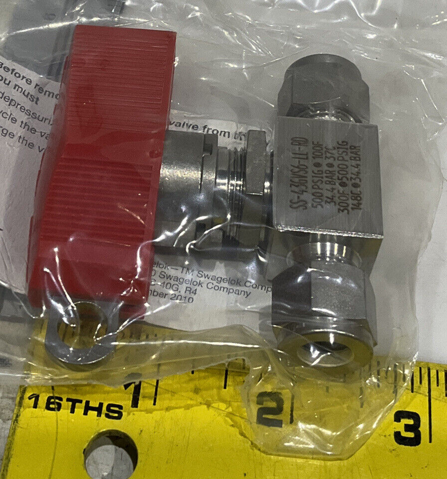 SWAGELOK SS-43GVS6-LL-RD BALL VALVE 373