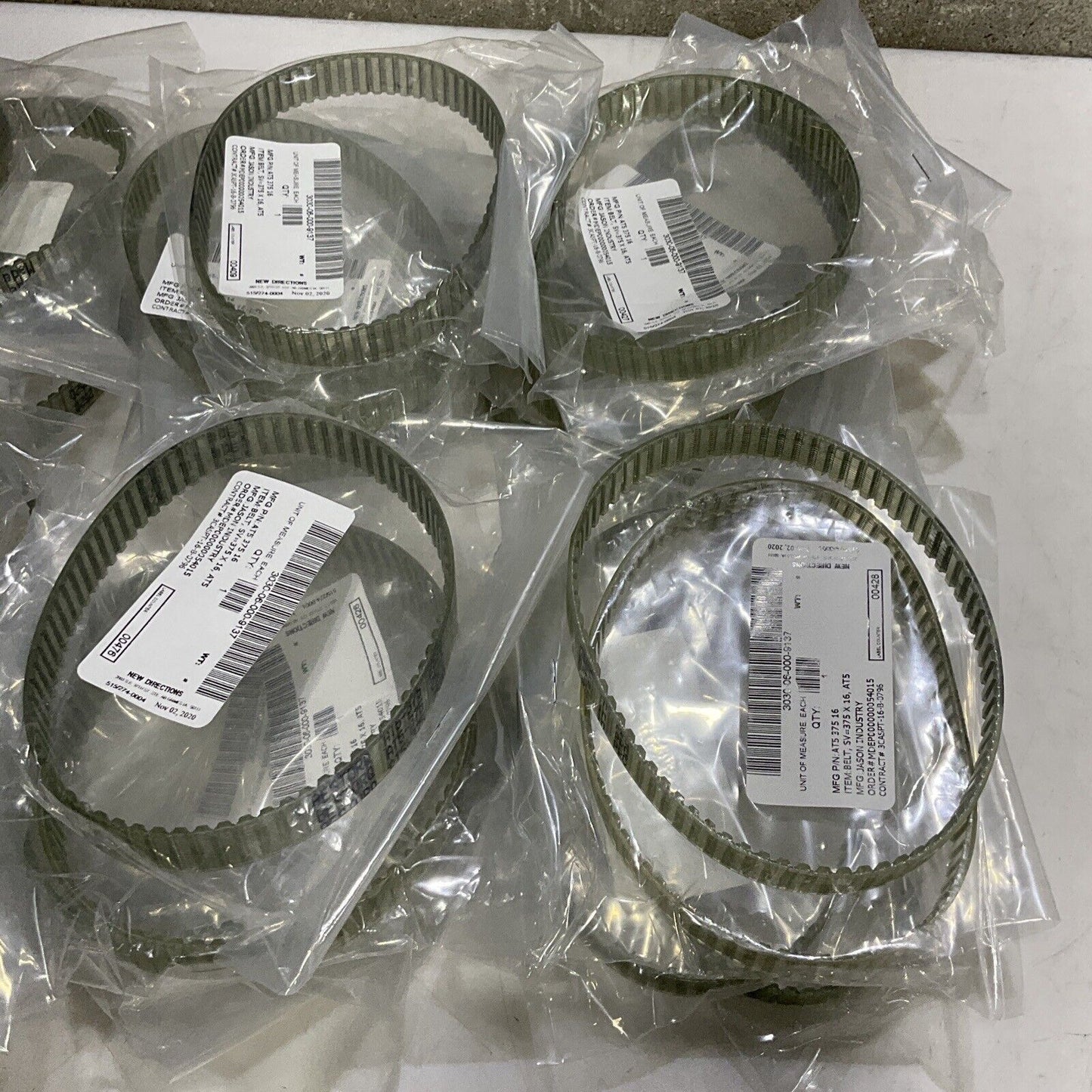 BESTORQ AT5-375 2520 TIMING BELT SV 375 X 16 AT5 LOT OF 30 U3S